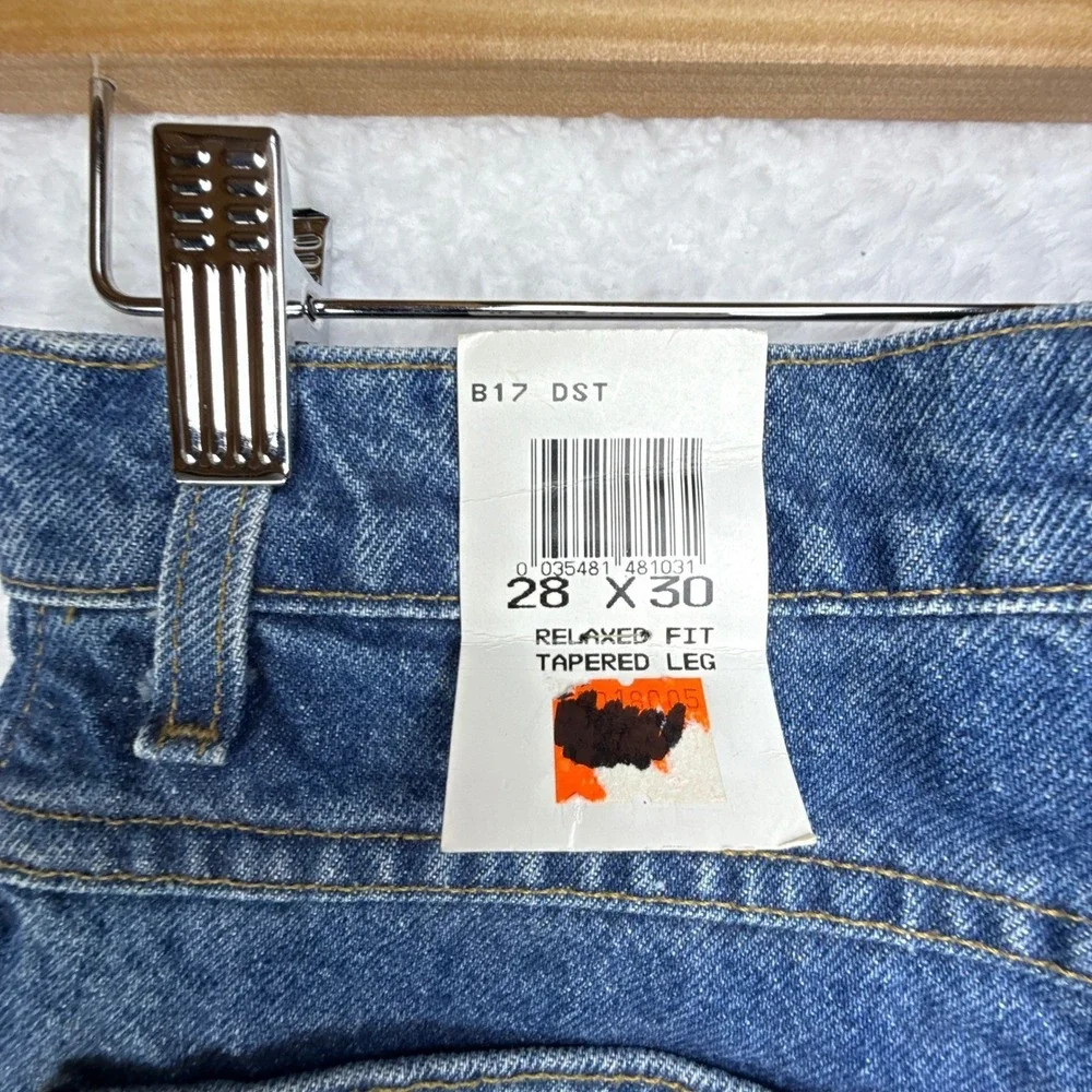 Carhartt B17DST Relaxed Fit Tapered Leg Jeans Mens 28x30 NWT Blue‎ Denim Work